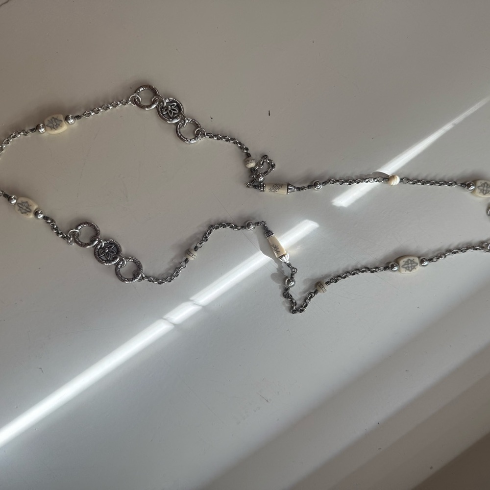 Brighton Silver and White Necklace